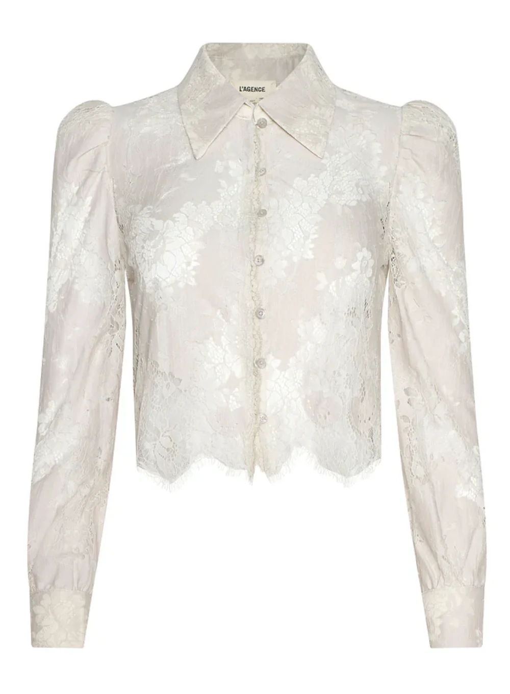L'AGENCE ANITA LACE BUTTON UP