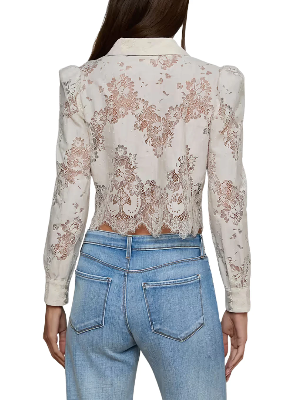 L'AGENCE ANITA LACE BUTTON UP - Image 4