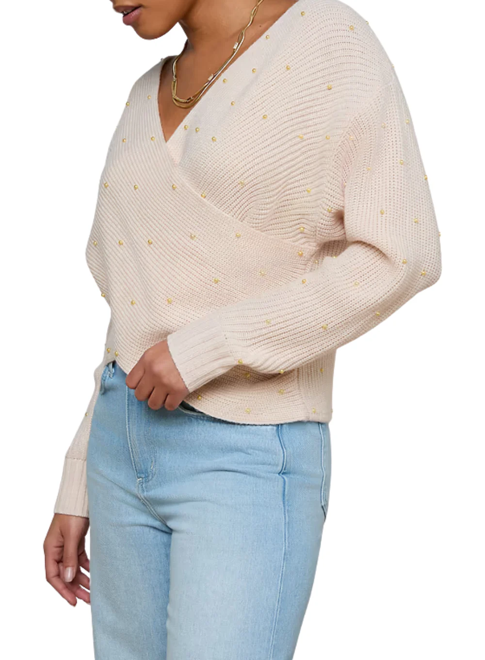 L'AGENCE ANTONELLA STUDDED SWEATER - Image 3