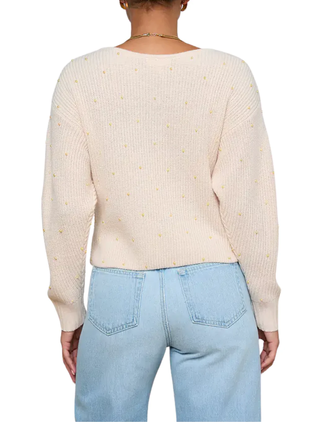 L'AGENCE ANTONELLA STUDDED SWEATER - Image 4
