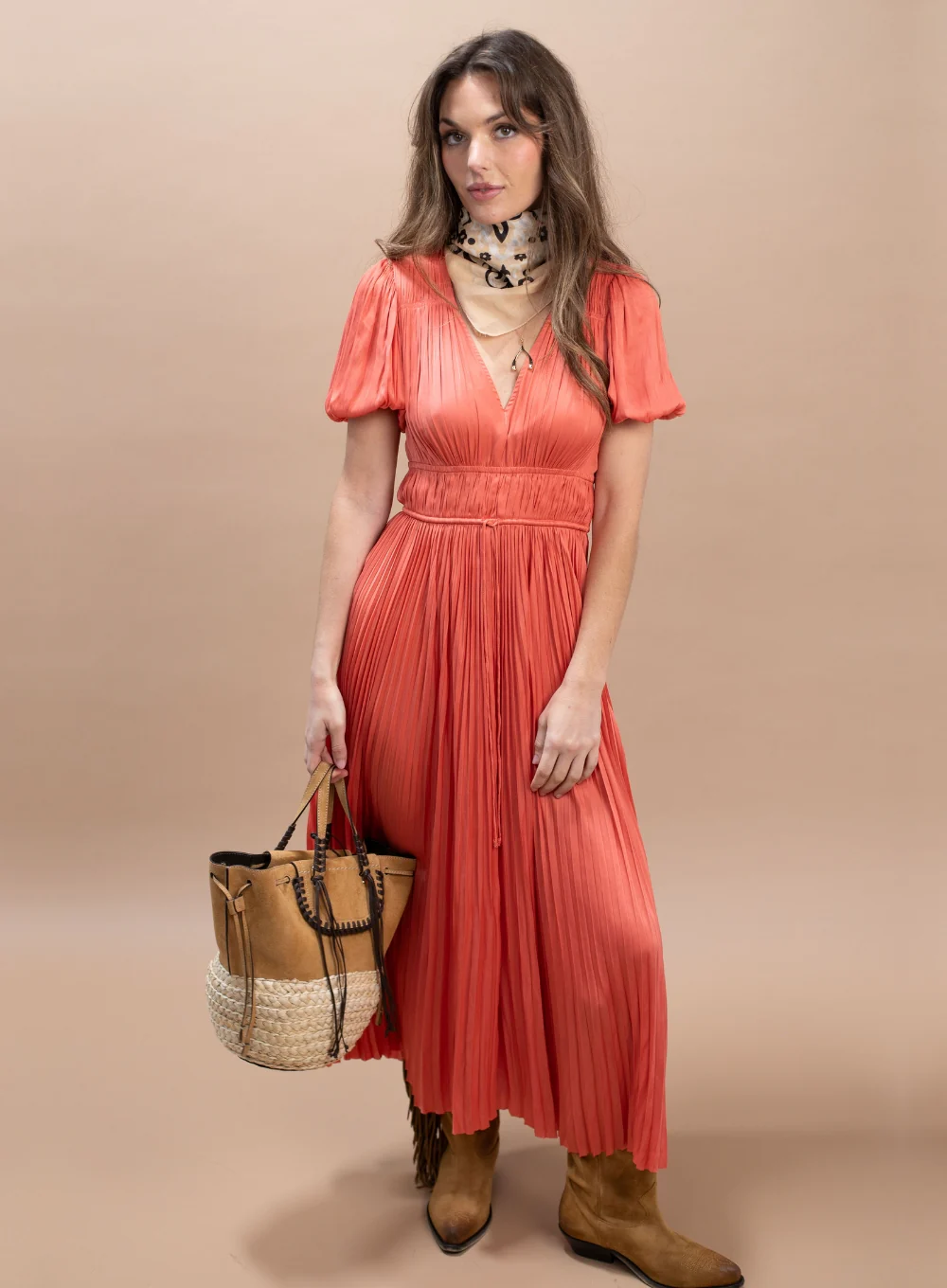 ULLA JOHNSON AUDRA PUFF SLEEVE DRESS