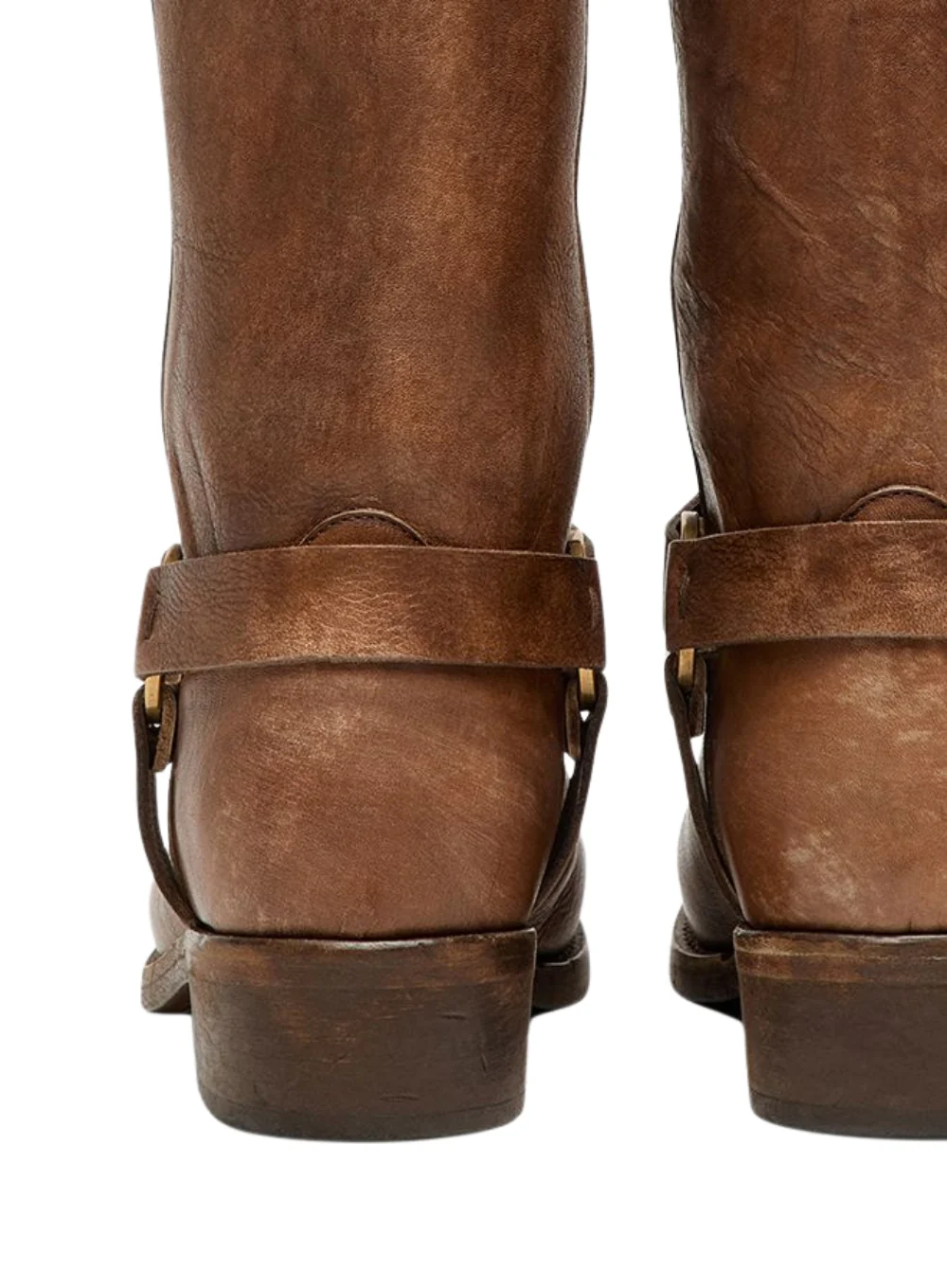 GOLDEN GOOSE BIKER SQUARE TOE DISTRESSED LEATHER BOOT - Image 4