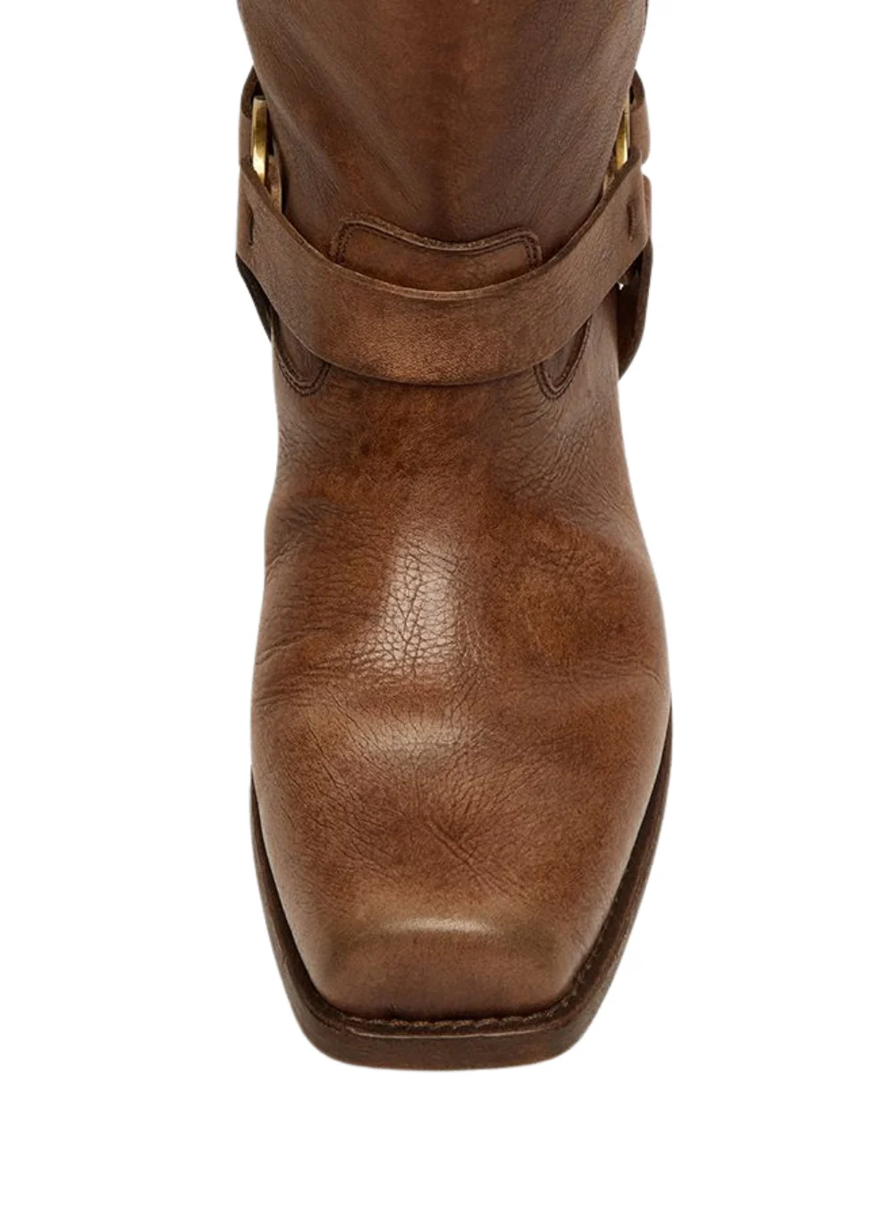GOLDEN GOOSE BIKER SQUARE TOE DISTRESSED LEATHER BOOT - Image 5