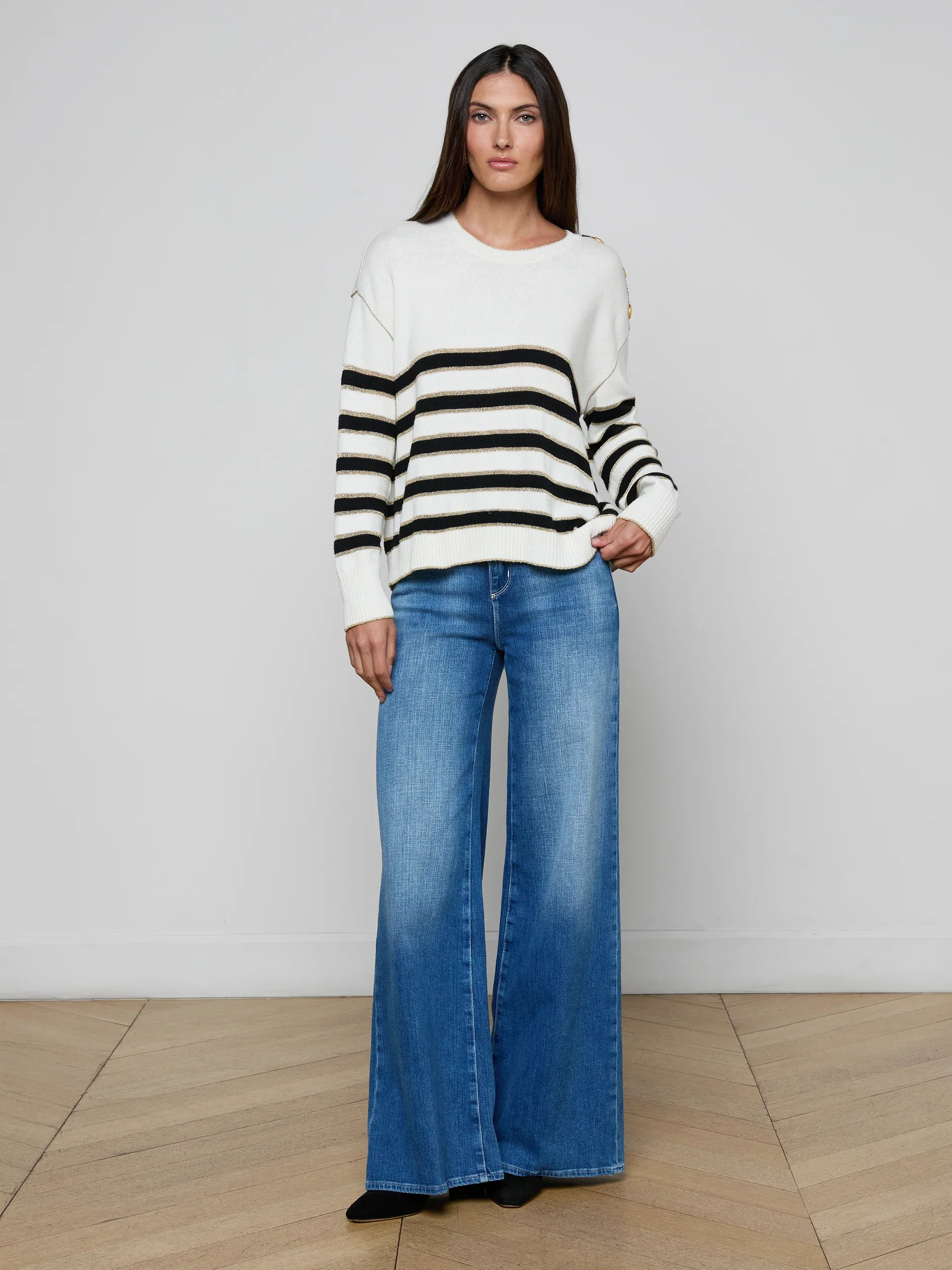 L'AGENCE BISHOP STRIPED SWEATER - Image 4