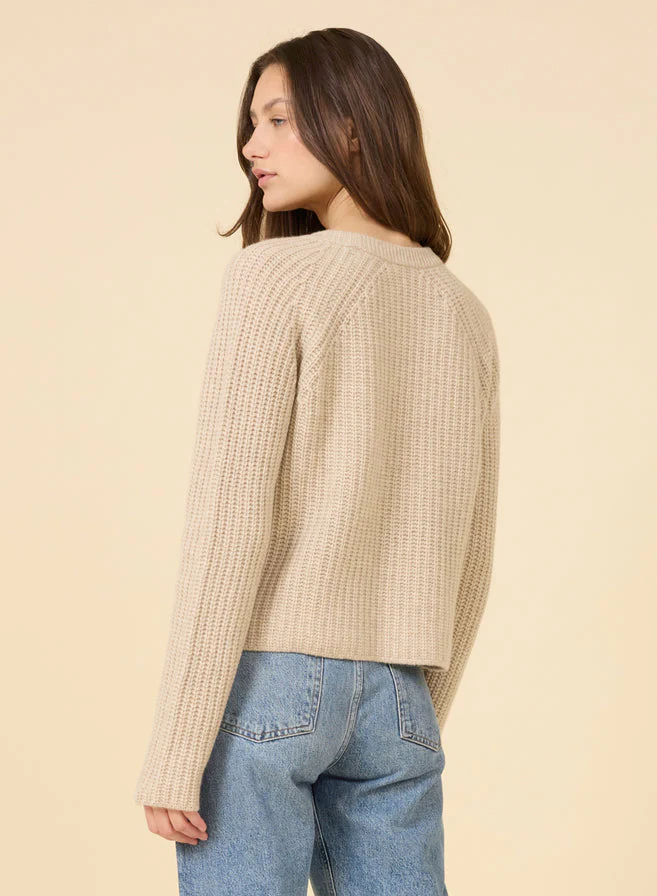 ONE GREY DAY BLAKELY RIB CASHMERE PULLOVER - Image 4
