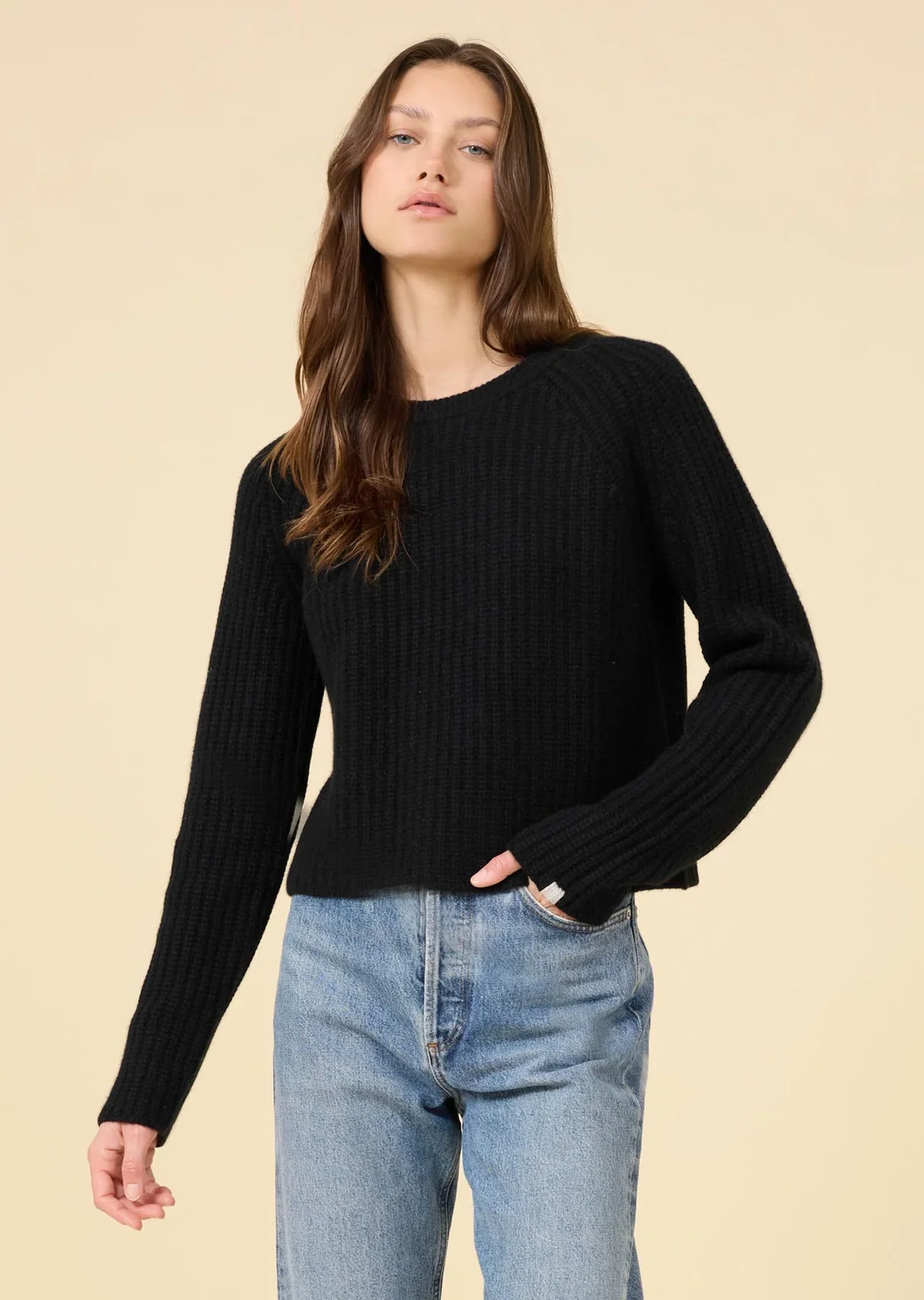 ONE GREY DAY BLAKELY RIB CASHMERE PULLOVER - Image 7