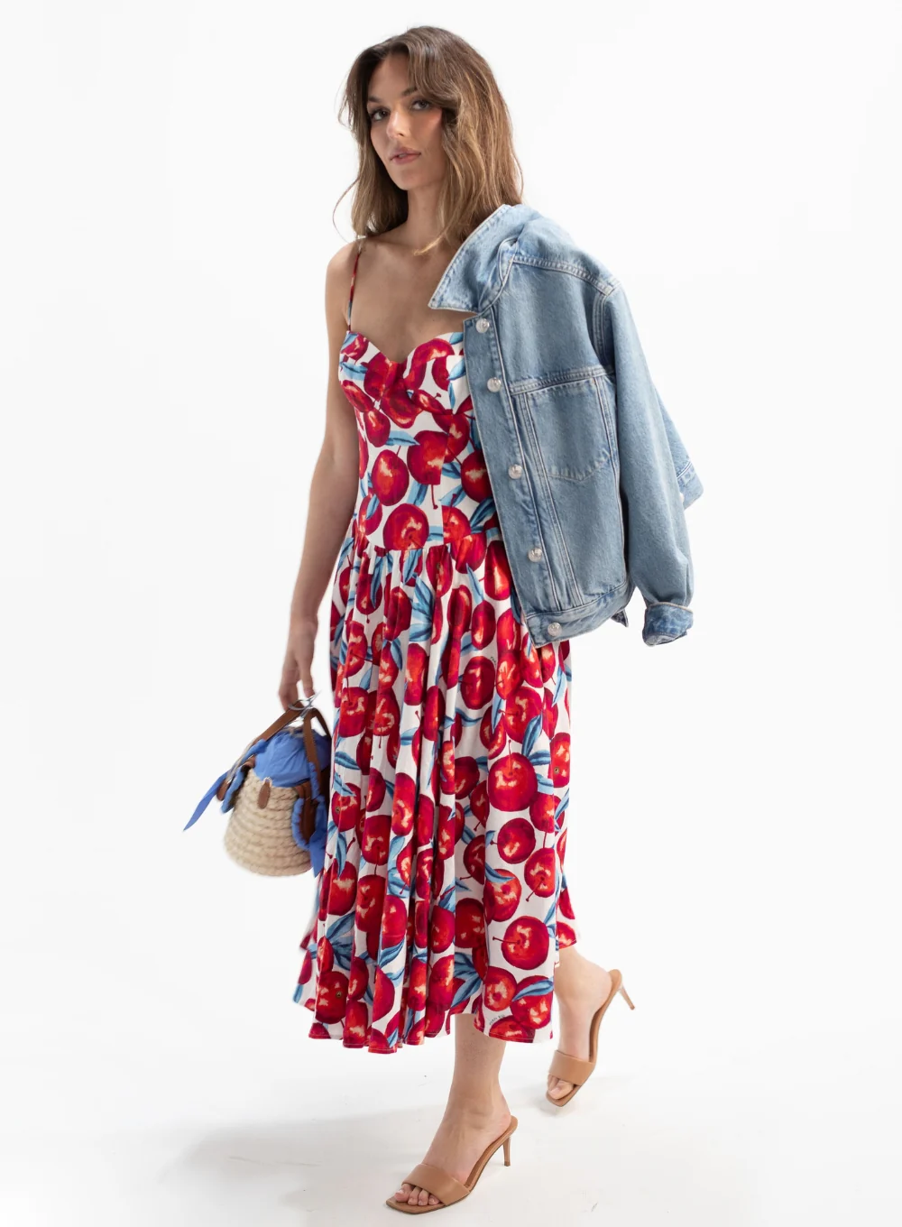 FARM RIO CHERRY BLOSSOM SLEEVELESS MIDI DRESS - Image 3