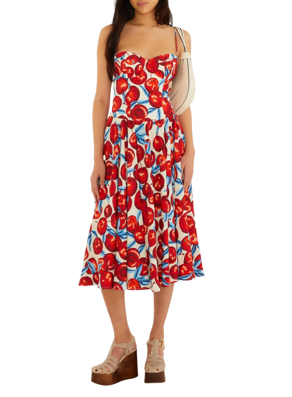 FARM RIO CHERRY BLOSSOM SLEEVELESS MIDI DRESS - Image 5