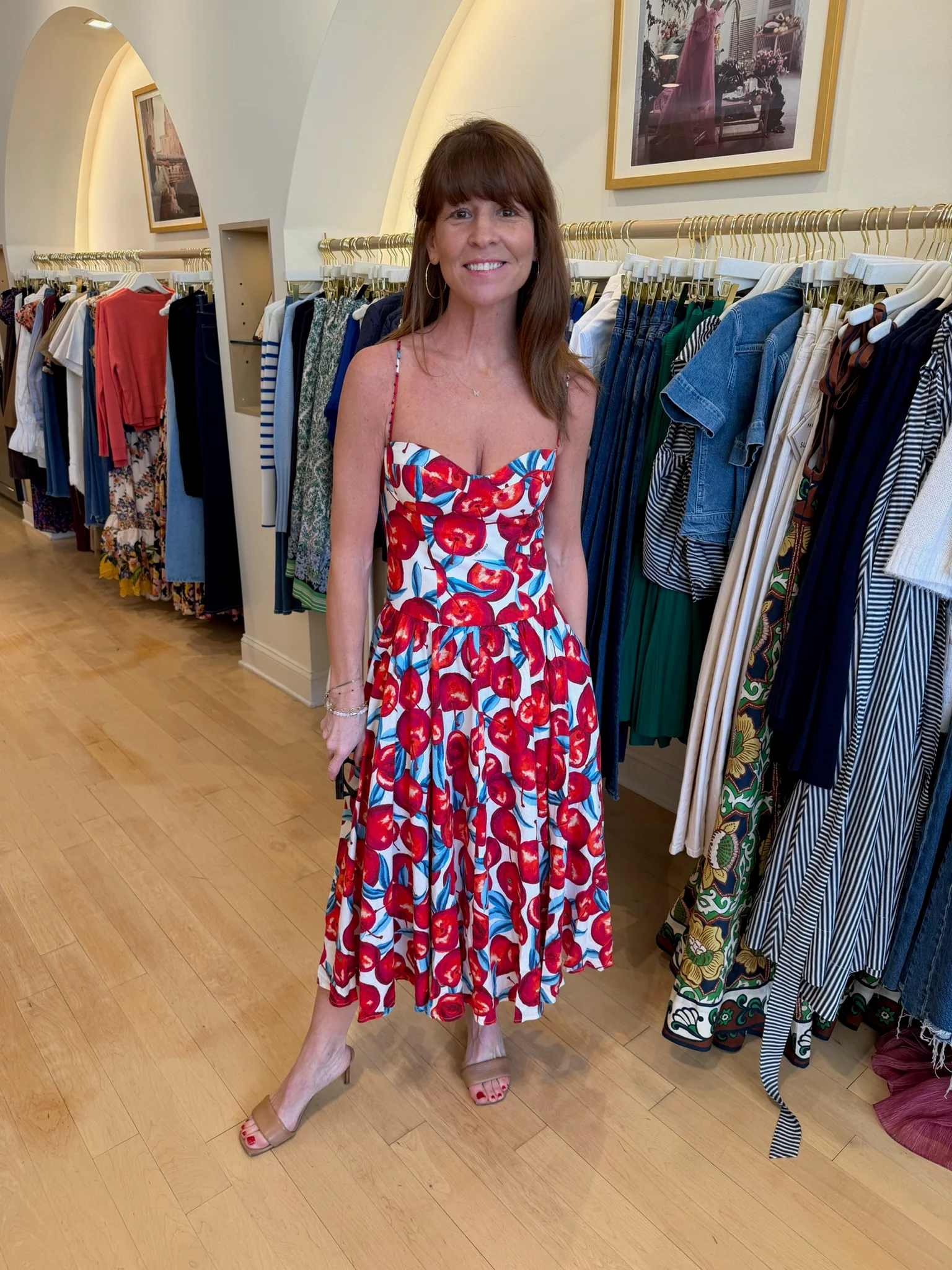 FARM RIO CHERRY BLOSSOM SLEEVELESS MIDI DRESS - Image 9