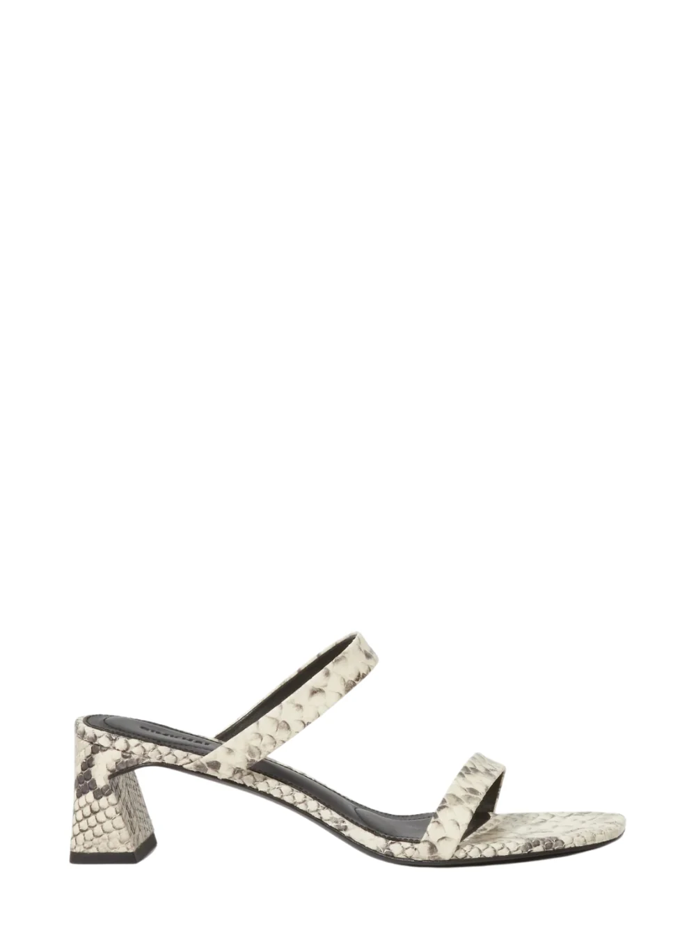 SIMKHAI CLARA SNAKE LEATHER BLOCK HEEL