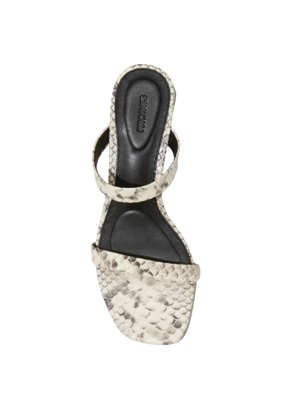 SIMKHAI CLARA SNAKE LEATHER BLOCK HEEL - Image 3