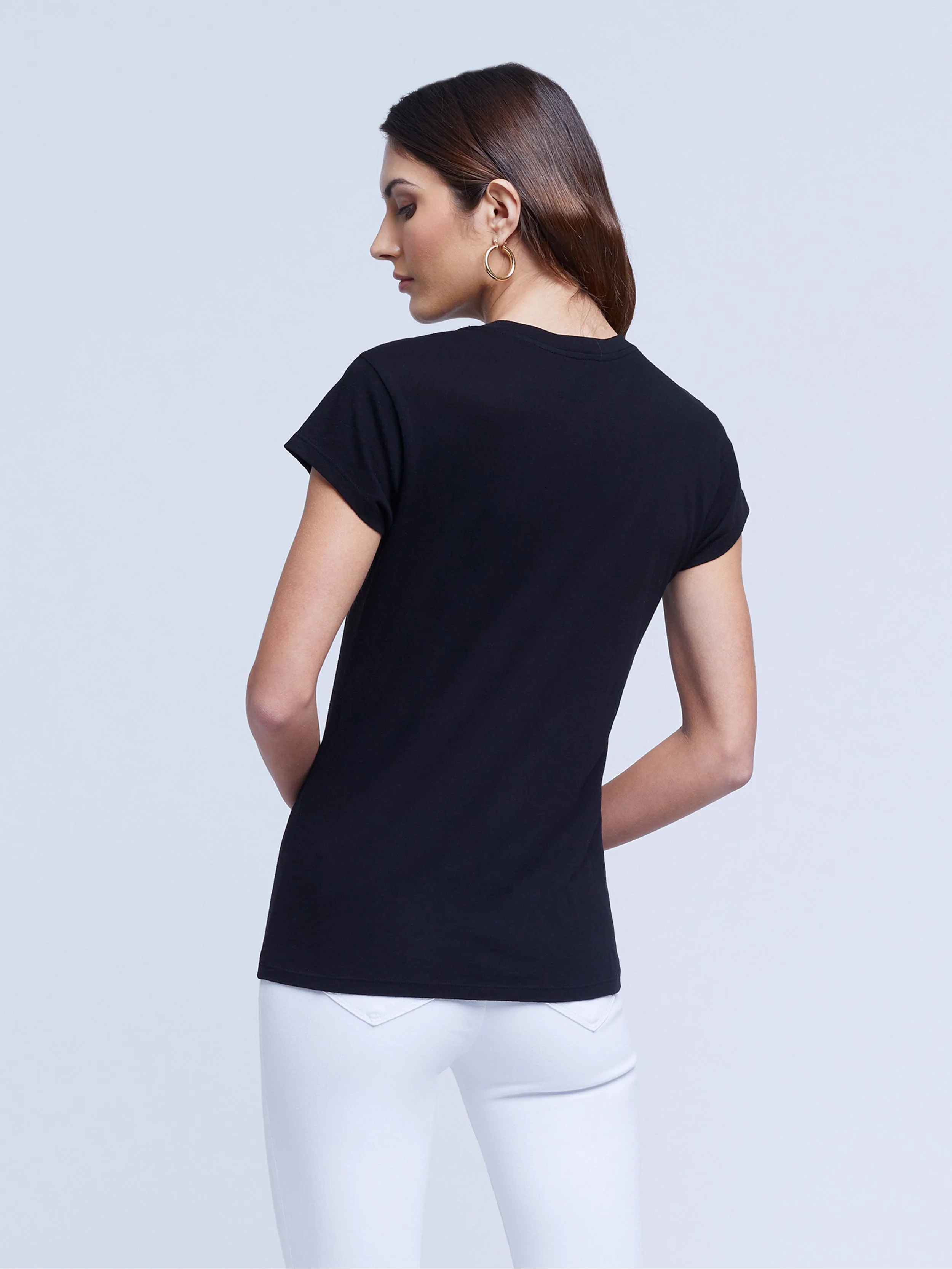 L'AGENCE CORY SCOOP NECK TEE - Image 9