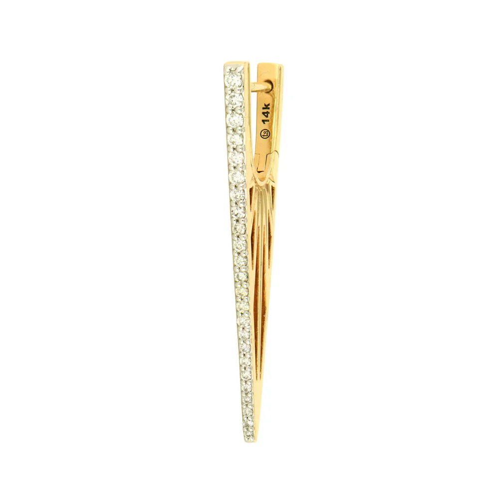 THREE STORIES CUTOUT ELONGATED V HOOP