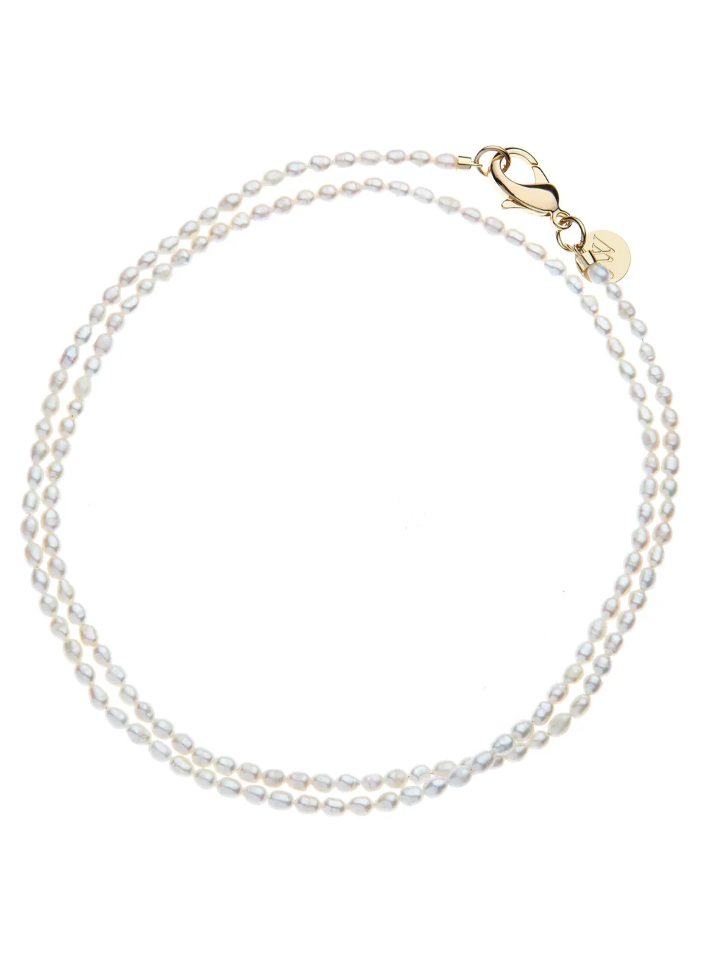 JANE WIN DOUBLE WRAP PEARL NECK IN WHITE