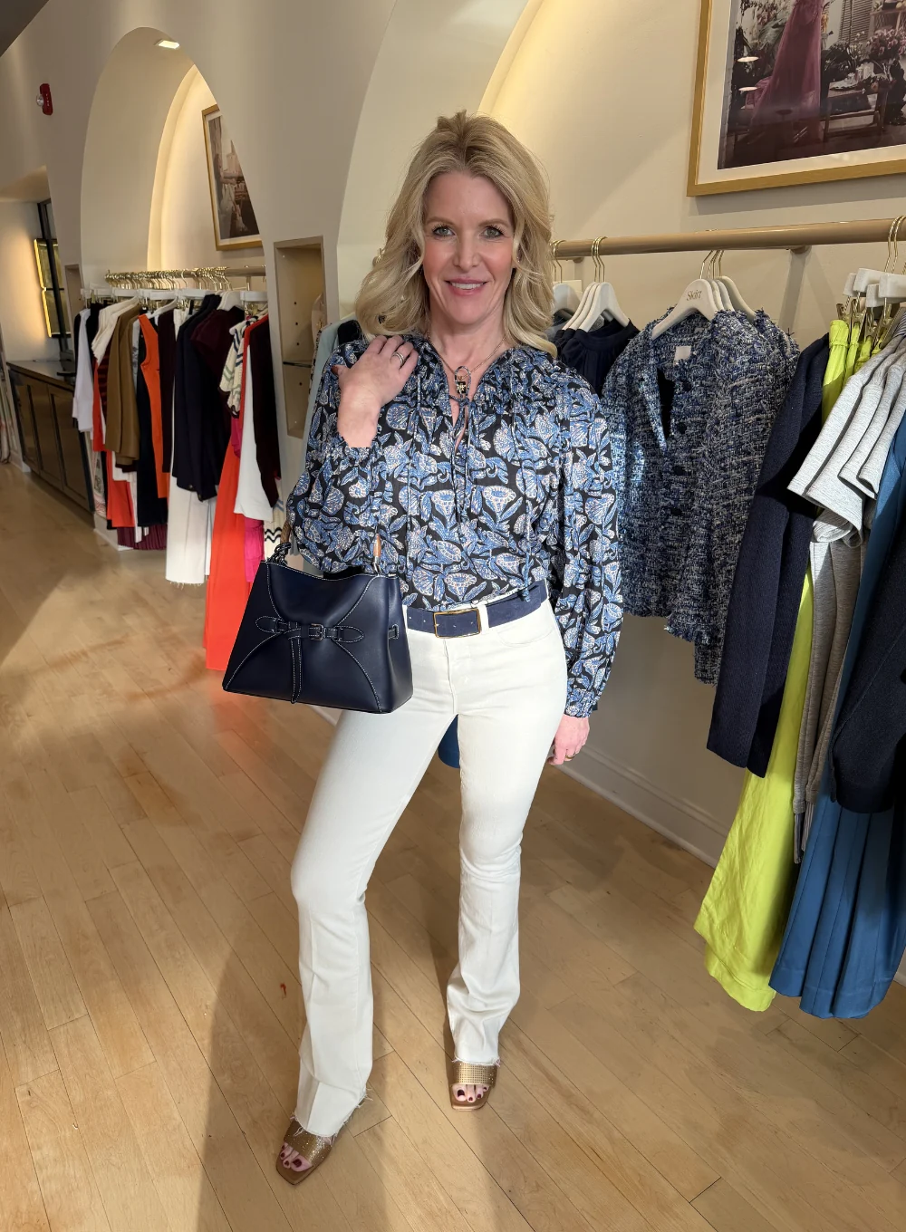 ULLA JOHNSON FLORELLE LONG SLEEVE COTTON BLOUSE - Image 3