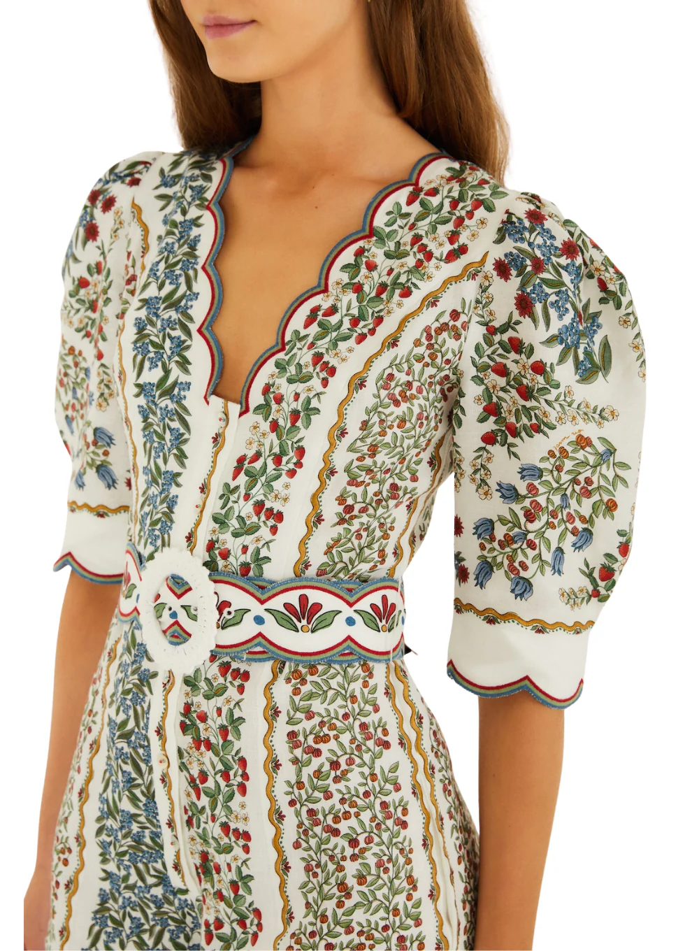 FARM RIO FRUIT BEAUTY OFF-WHITE MINI CUTOUT ROMPER - Image 2