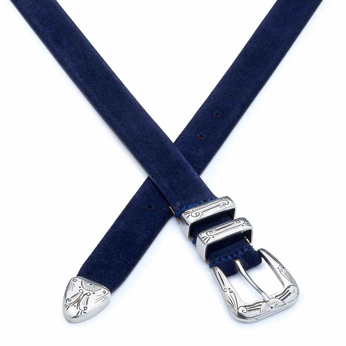 SILVER OSTRICH SUEDE GIPSY BELT - Image 3
