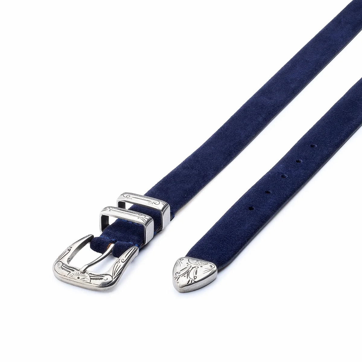 SILVER OSTRICH SUEDE GIPSY BELT - Image 4