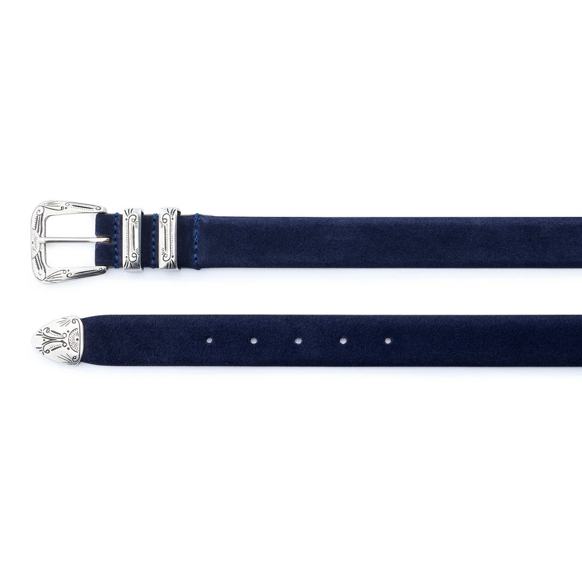 SILVER OSTRICH SUEDE GIPSY BELT - Image 5