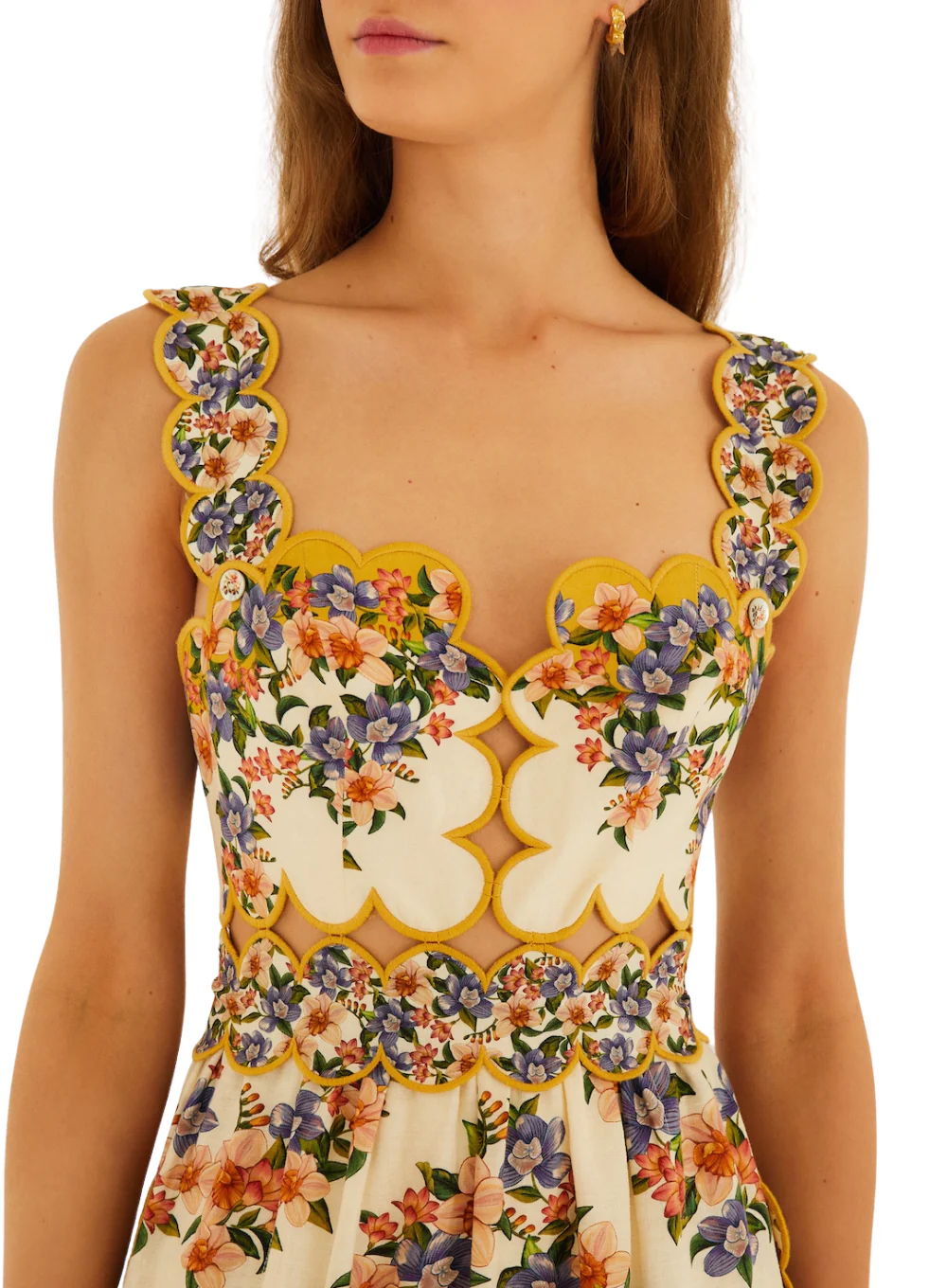 FARM RIO HILO STRIPES SAND MIDI DRESS - Image 5