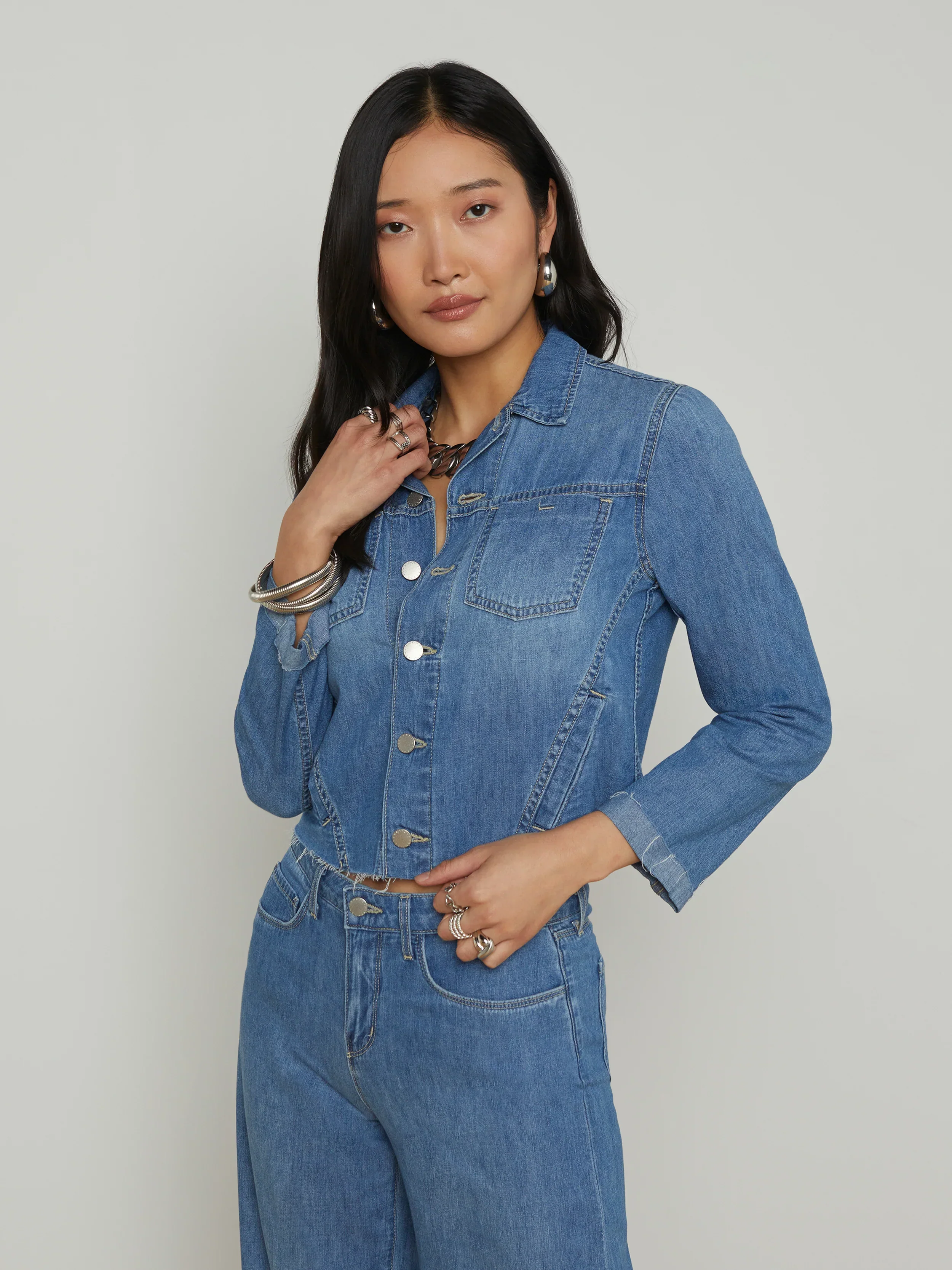 L'AGENCE JANELLE SLIM RAW JACKET - Image 11