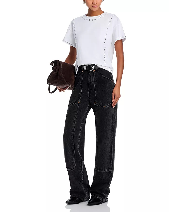 RAG & BONE KELLY GROMMET EMBELLISHED BOXY TEE - Image 3