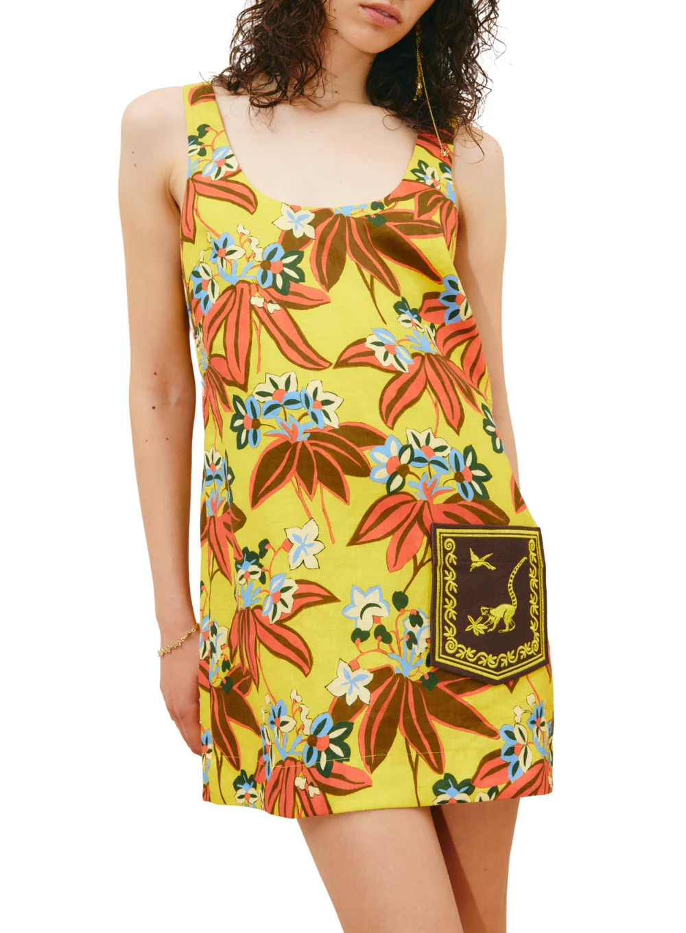 ALEMAIS LEO EMBROIDERED MINI DRESS - Image 3