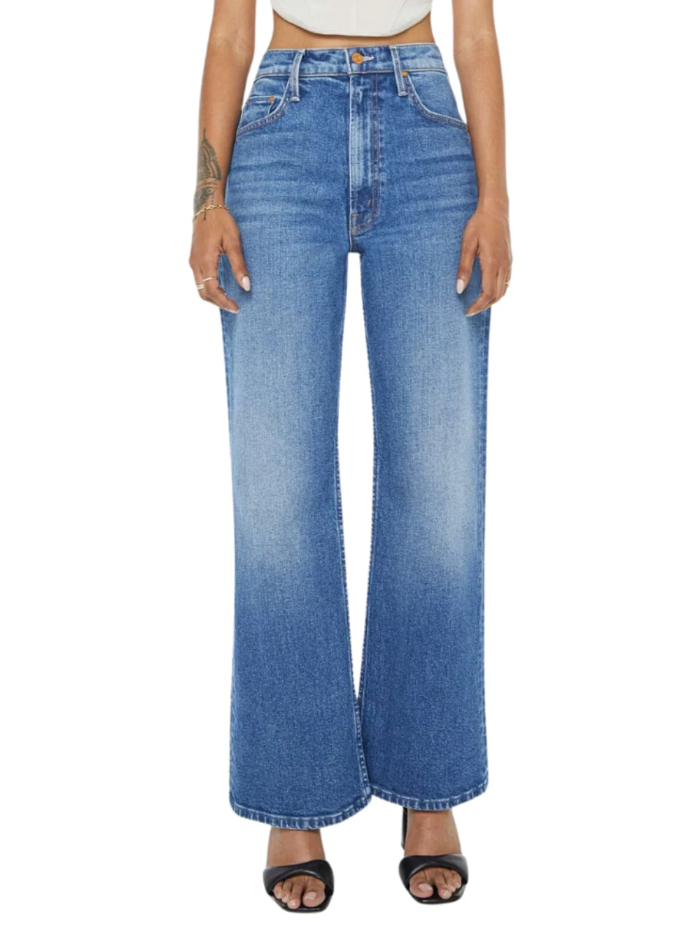 MOTHER DENIM LIL HIGH WAISTED BOOKIE SNEAK - Image 2