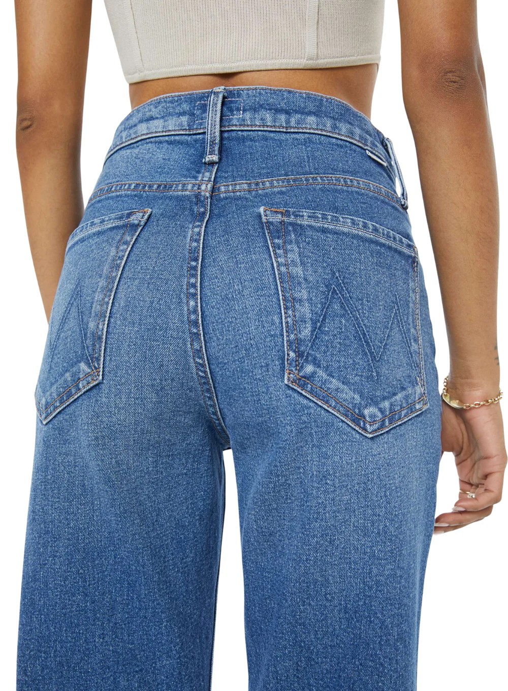MOTHER DENIM LIL HIGH WAISTED BOOKIE SNEAK - Image 5