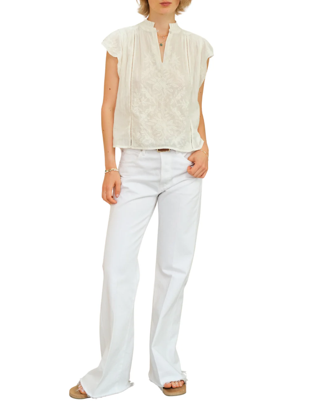 M.A.B.E. LILIA EMBROIDERED SHORT SLEEVE TOP - Image 5