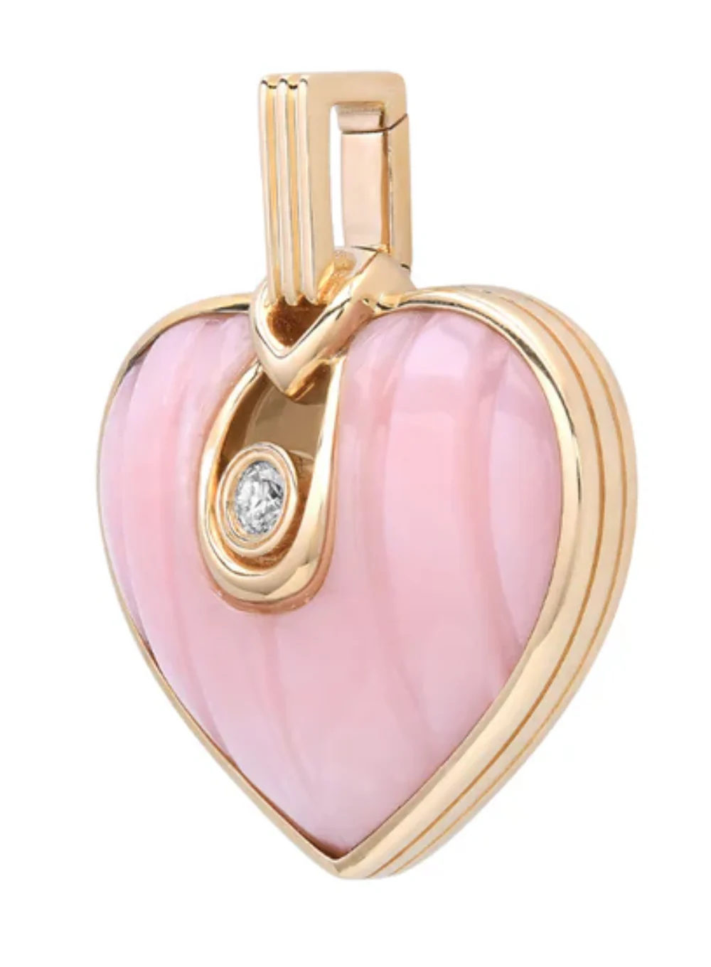 HELENA ROSE LOVE PENDANT PINK OPAL - Image 2