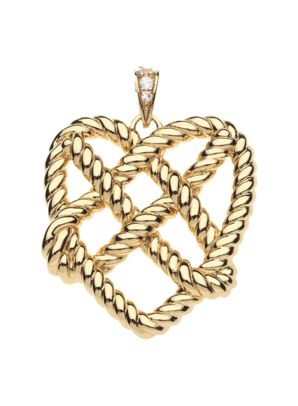 JANE WIN LOVE IN A KNOT HEART PENDANT