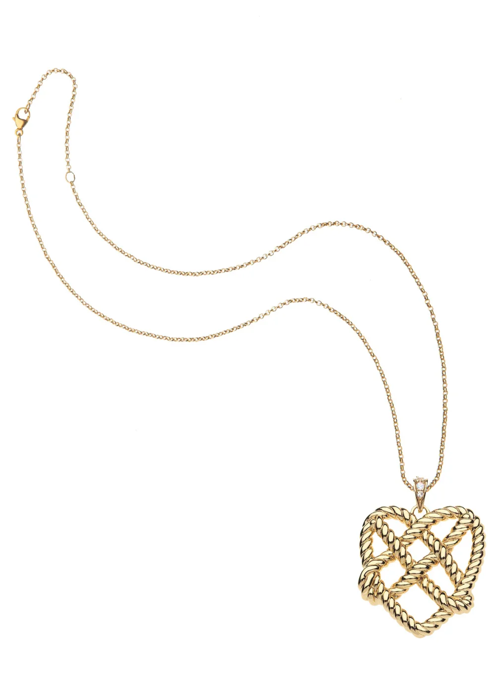 JANE WIN LOVE IN A KNOT HEART PENDANT - Image 2