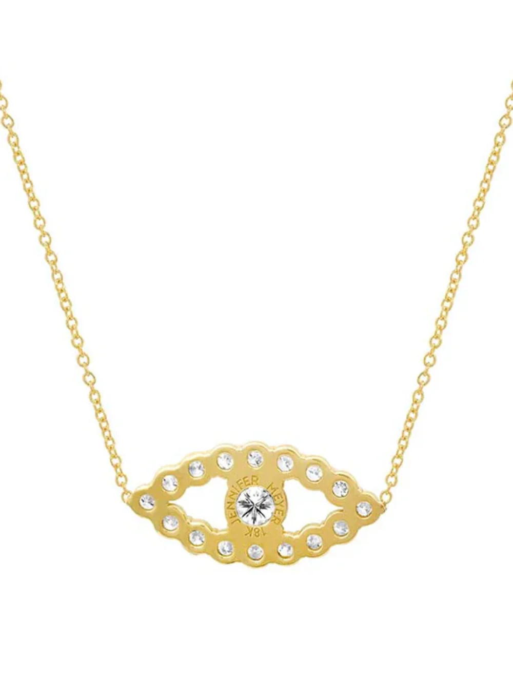 JENNIFER MEYER MEDIUM OPEN EVIL EYE NECKLACE - Image 2