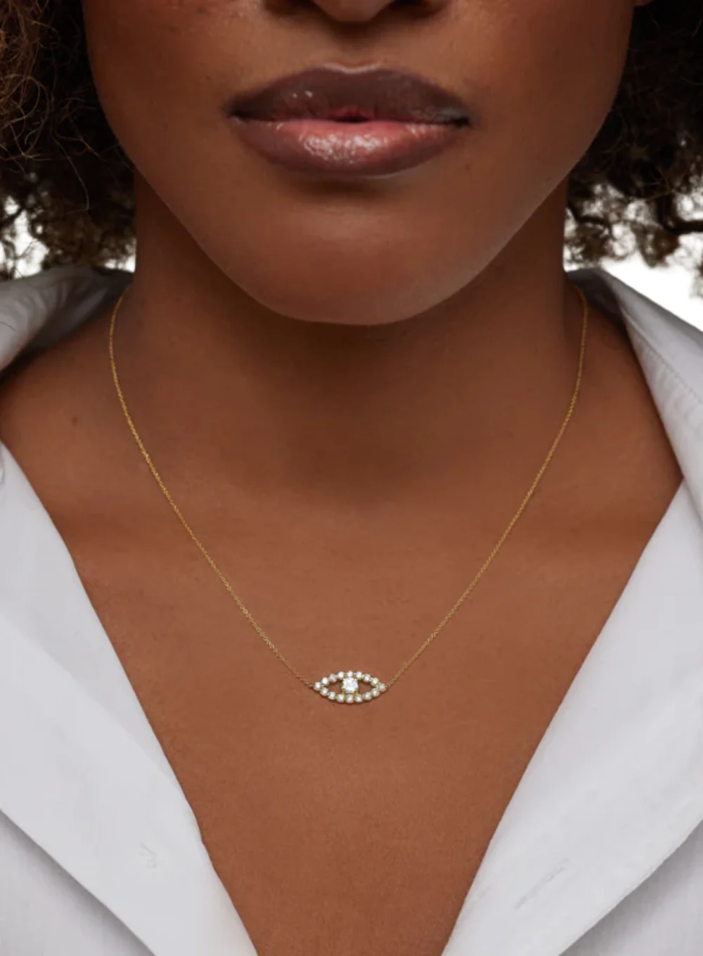 JENNIFER MEYER MEDIUM OPEN EVIL EYE NECKLACE - Image 4