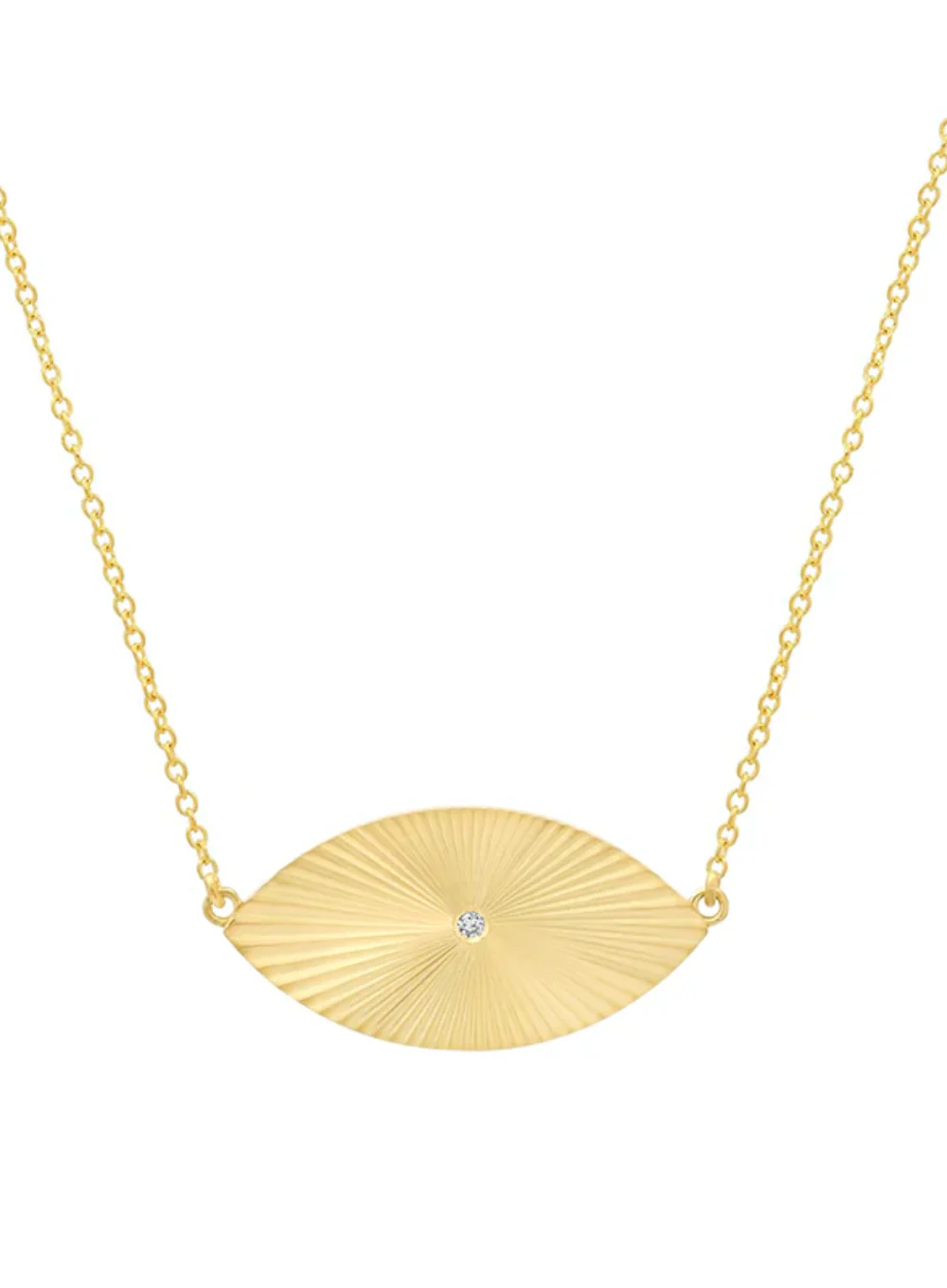 JENNIFER MEYER MEDIUM 70s EVIL EYE NECKLACE
