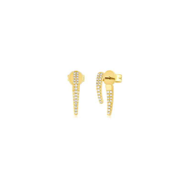 EF MINI DIAMOND HOOK EARRINGS