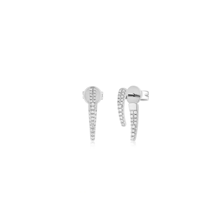 EF MINI DIAMOND HOOK EARRINGS - Image 2