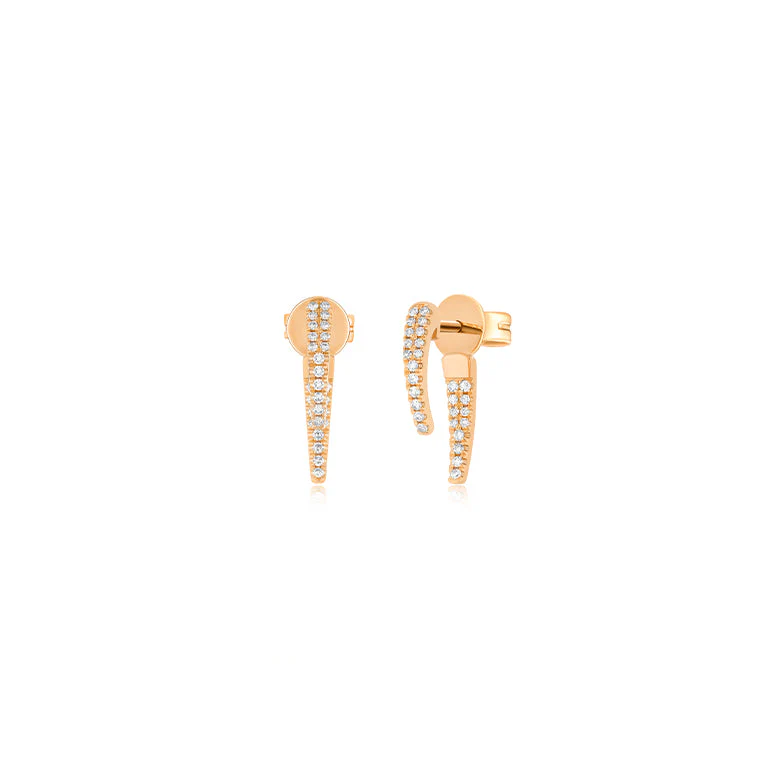 EF MINI DIAMOND HOOK EARRINGS - Image 3