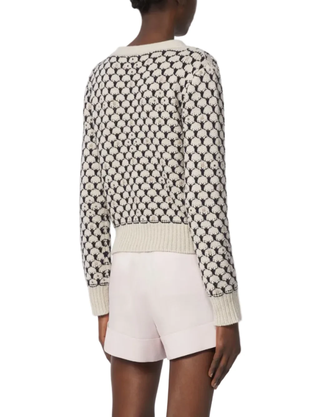 MAX MARA PATTERNED WOOL AND CASHMERE CARDIGAN - Image 3