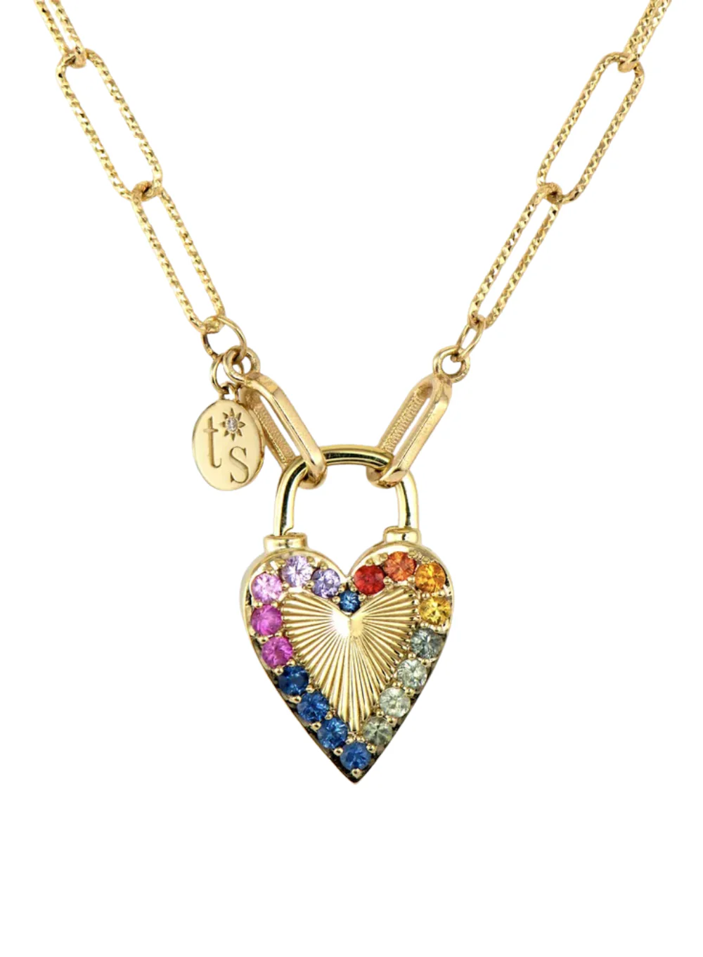THREE STORIES OPEN DIAMOND CUT PAPERCLIP CHAIN - Image 2
