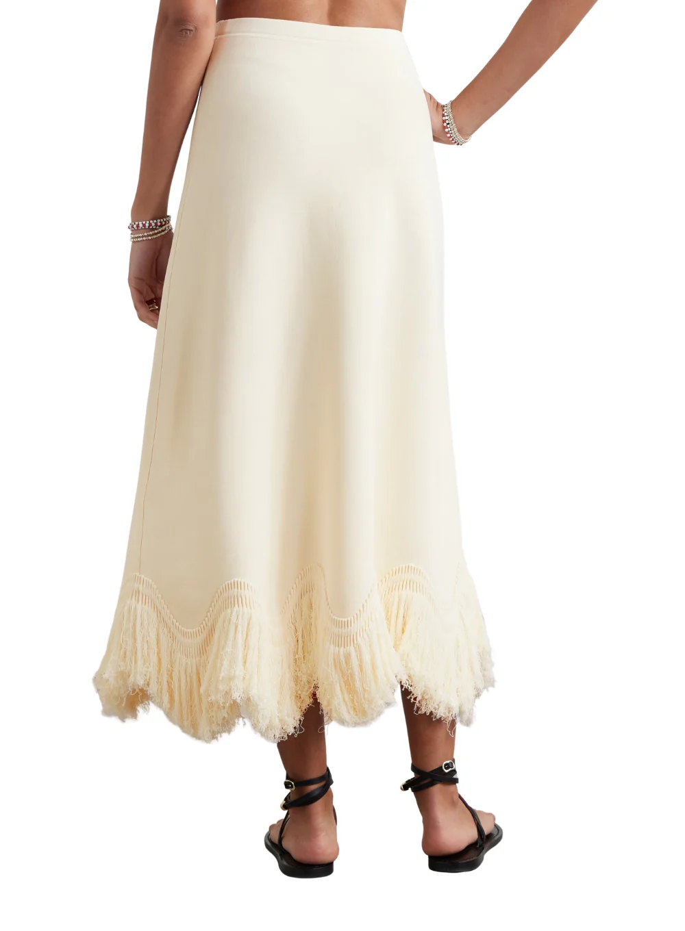 ULLA JOHNSON PAULINA KNIT SKIRT WITH FRINGE - Image 3
