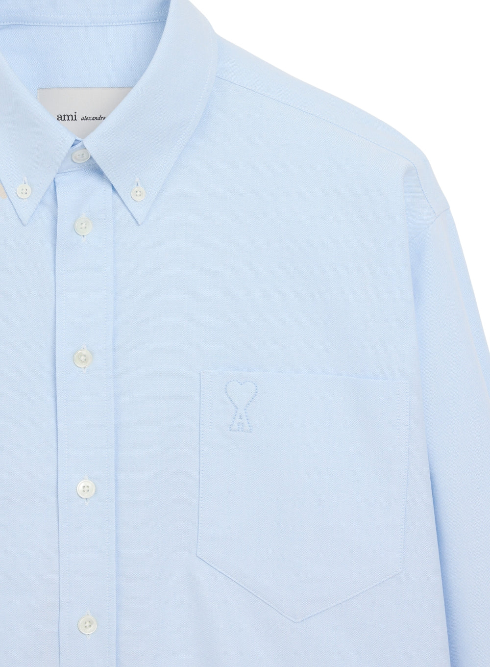 AMI QUOTA EMBOSSED ADC BUTTON DOWN CROPPED OVERSIZED SHIRT - Image 3