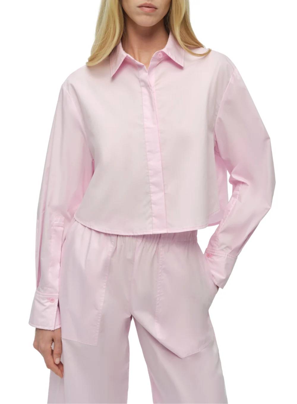 SIMKHAI Renata Cropped Button Down - Image 3