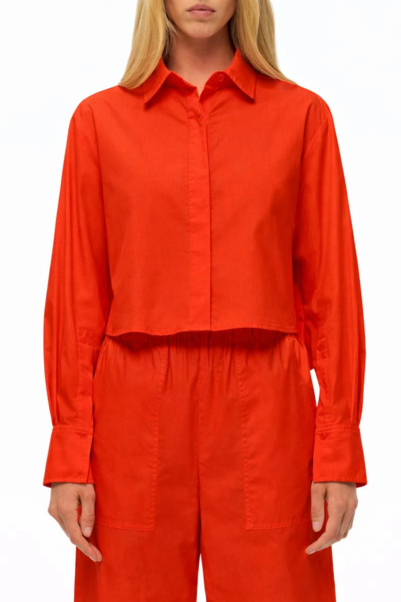 SIMKHAI Renata Cropped Button Down - Image 7