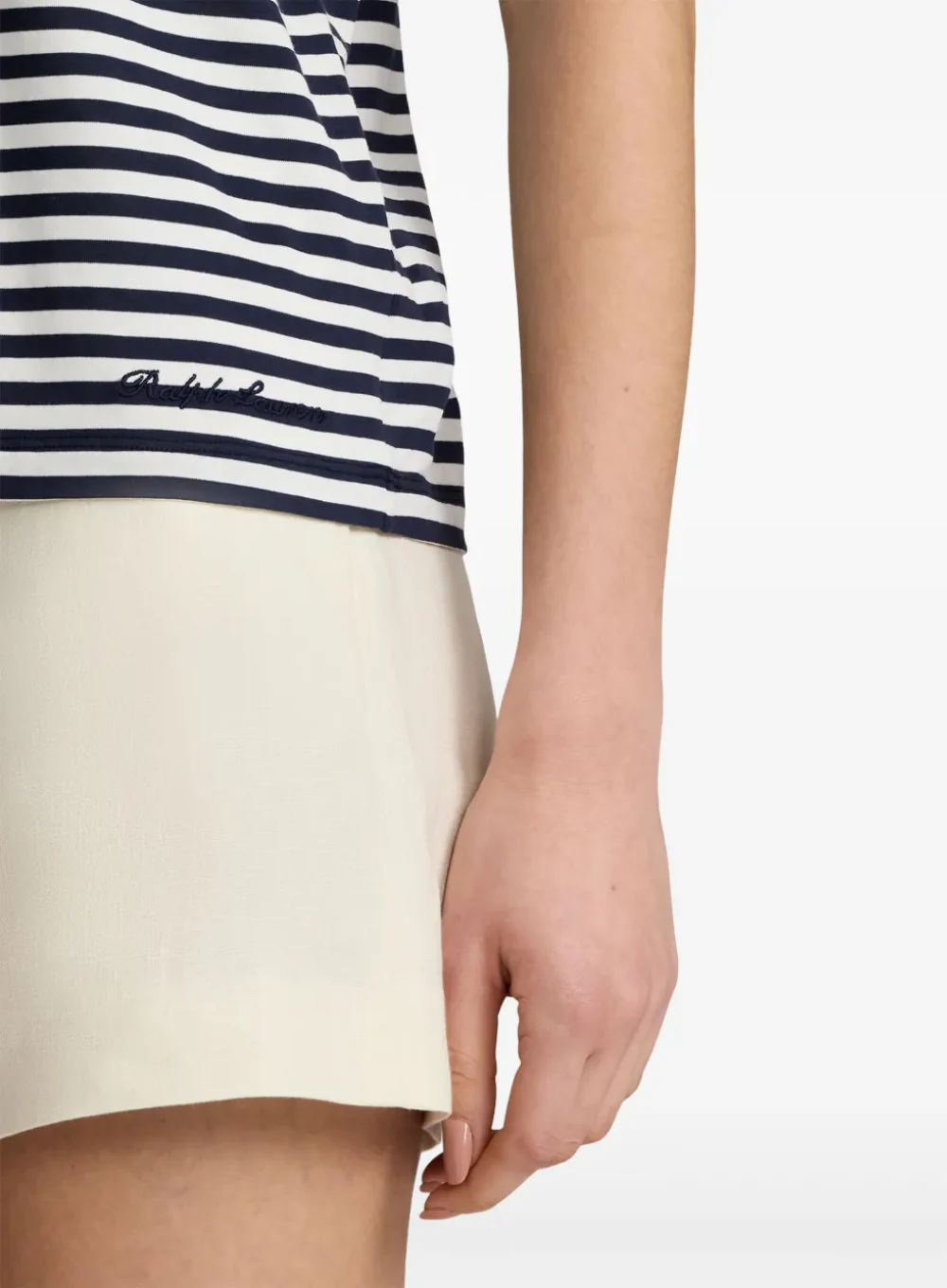 RALPH LAUREN STRIPE LUX COTTON JERSEY HALLIE SHORT SLEEVE T-SHIRT - Image 6