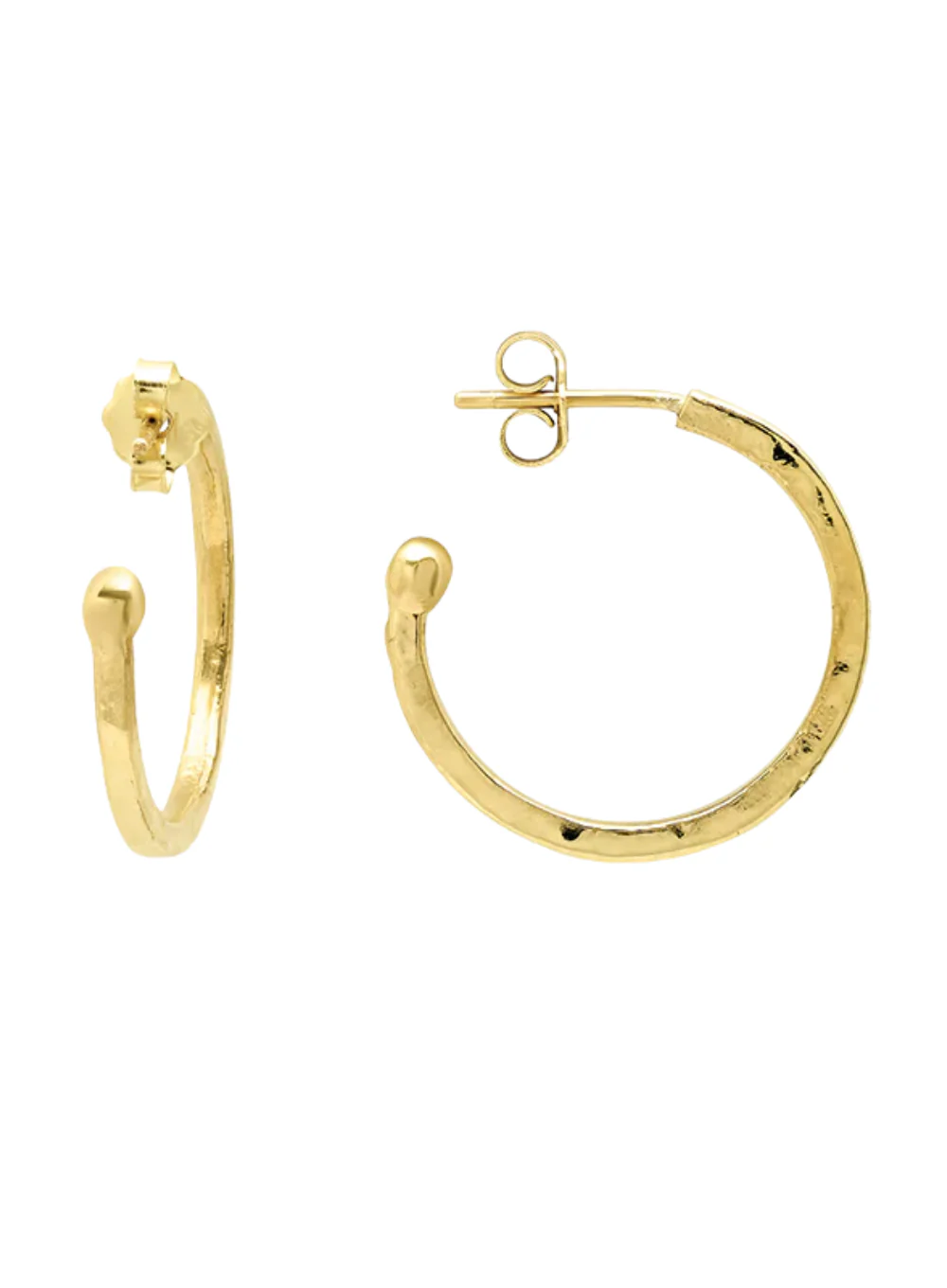 JENNIFER MEYER SMALL HAMMERED BANGLE HOOPS - Image 2