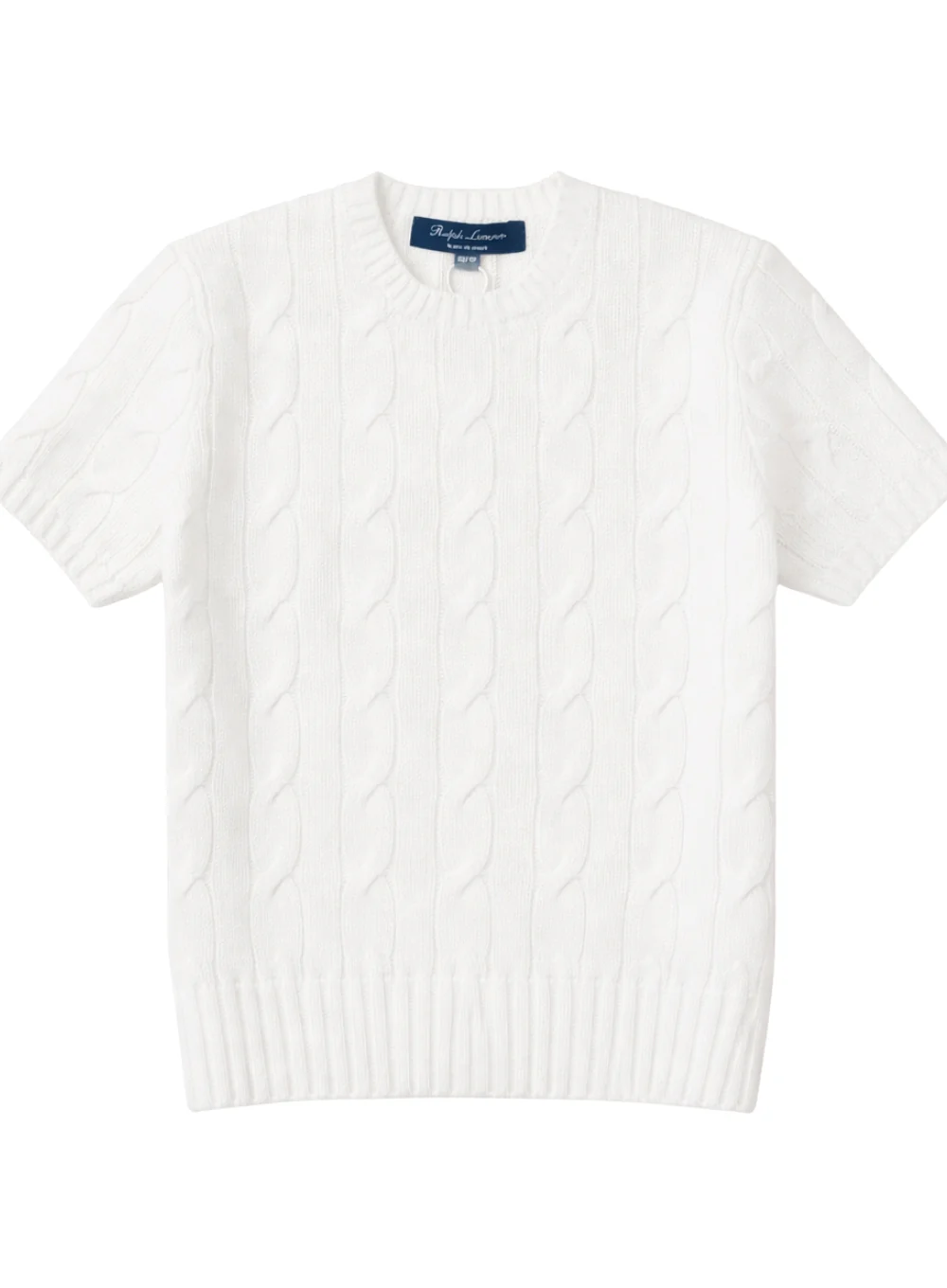 RALPH LAUREN SHORT SLEEVE CROP CABLE PULLOVER - Image 2