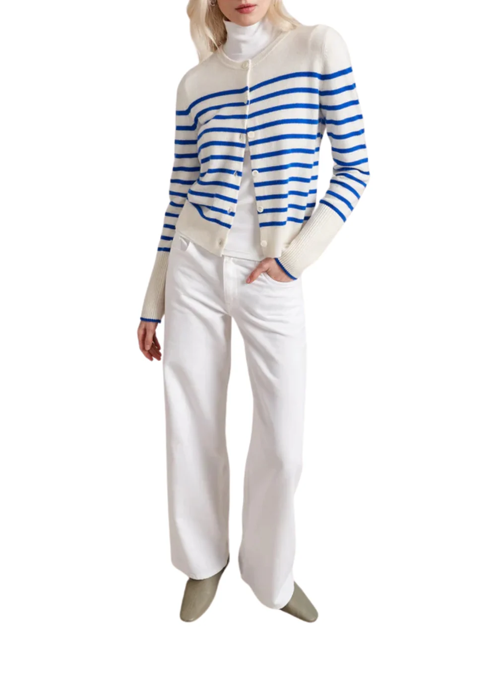 LA LIGNE STRIPED LEAN LINES CARDIGAN - Image 5