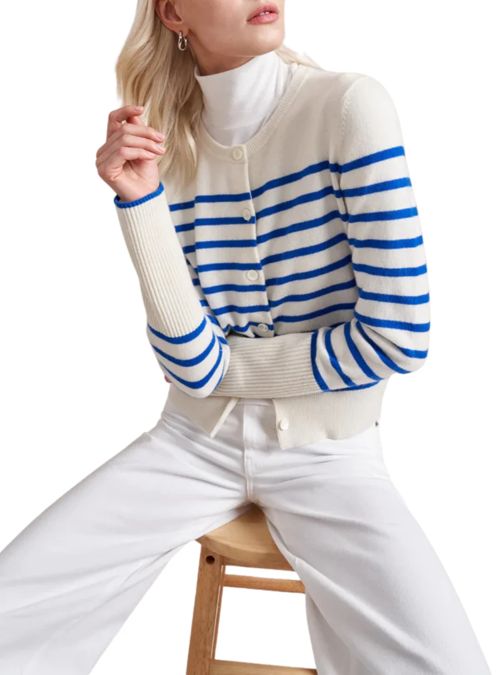 LA LIGNE STRIPED LEAN LINES CARDIGAN - Image 6